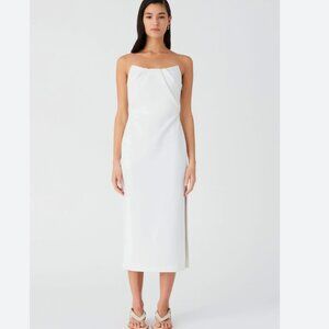 Misha Collection Marcy Strapless Dress in White Size XL